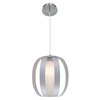 Foto para 100w Helix E-26 A-19 Incandescent Dry Location Aluminum Opal Pendant 12"Ø10.75" (CAN 0.75"Ø5.5")