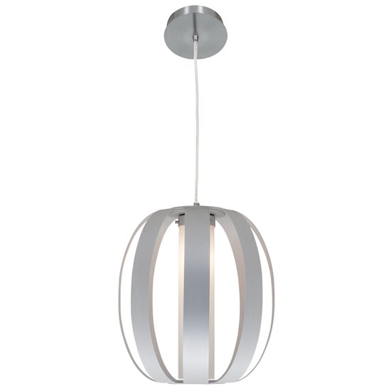 Foto para 100w Helix E-26 A-19 Incandescent Dry Location Aluminum Opal Pendant 15"Ø13.25" (CAN 0.75"Ø5.5")