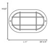 Foto para 100w Nauticus E-26 A-19 Incandescent Black Frosted Wet Location Bulkhead 11"x6.5" (CAN 10.6"x6.5"x1")