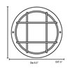 Foto para 100w Nauticus E-26 A-19 Incandescent Satin Frosted Wet Location Bulkhead Ø9.5" (CAN 1"Ø9.5")