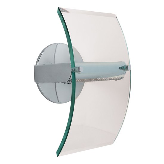 Foto para 100w Phoebe R7s J-78 Halogen Dry Location Chrome 8mm Clear Glass Wall Fixture (CAN 1"Ø5.5")