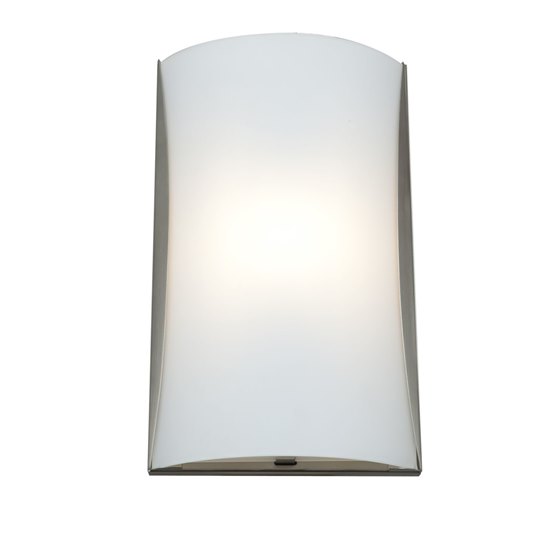 Foto para 100w Radon R7s J-118 Halogen Damp Location Brushed Steel Opal Wall Fixture (CAN 14.25"x8.5"x0.75")