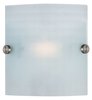 Foto para 100w Radon R7s J-78 Halogen Damp Location Brushed Steel Checkered Frosted Wall Fixture 7.75"x8" (CAN 4.75"x6.88"x0.88")