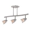 Foto para 105w (3 x 35) Comet GU-10 MR-16 Halogen Dry Location Brushed Steel Opal Semi Flush (CAN 1.1"Ø6.5")