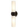 Foto para 120w (2 x 60) Cobalt E-26 B-10 Incandescent Damp Location Oil Rubbed Bronze Opal Wall Fixture (CAN 0.75"Ø5")