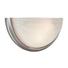 Foto para 120w (2 x 60) Crest E-26 A-19 Incandescent Dry Location Satin Alabaster Wall Sconce (CAN 6.5"x13"x0.5")