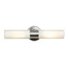 Foto para 120w (2 x 60) Eos E-26 A-19 Incandescent Aluminum Opal Wet Location 2 Light Wall Fixture (CAN 0.5"Ø5")