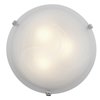 Foto para 120w (2 x 60) Mona E-12 B-10 Incandescent Dry Location Chrome Alabaster Flush-Mount (CAN Ø9.75")