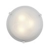 Foto para 120w (2 x 60) Mona E-12 B-10 Incandescent Dry Location White Alabaster Flush-Mount (CAN Ø9.75")