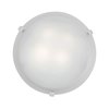 Foto para 120w (2 x 60) Mona E-12 B-10 Incandescent Dry Location White Alabaster Flush-Mount (CAN Ø9.75")