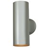 Foto para 120w (2 x 60) Poseidon E-26 PAR 30 Incandescent Satin Damp Location Wall Fixture (CAN 0.5"Ø4.75")