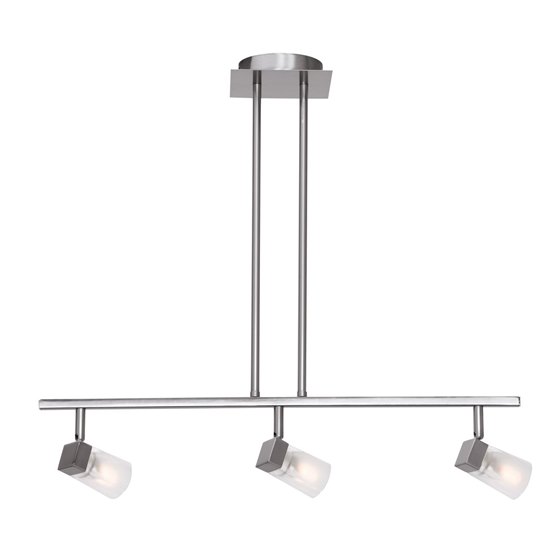 Foto para 120w (3 x 40) Ryan G9 G9 Halogen Dry Location Brushed Steel FCL Semi-Flush or Pendant