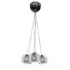 Foto para 140w (7 x 20) Aeria G4 Bi-Pin Halogen Damp Location Chrome Metal foil encapsulated in clear glass pendant cluster (CAN 1.25"Ø5.5")