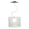 Foto para 150w Enzo E-26 A-19 Incandescent Dry Location Chrome ACLR Acrylic Rib Pendant