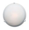 Foto para 150w Nimbus R7s J-118 Halogen Damp Location White Alabaster Flush-Mount 4"Ø12.5"