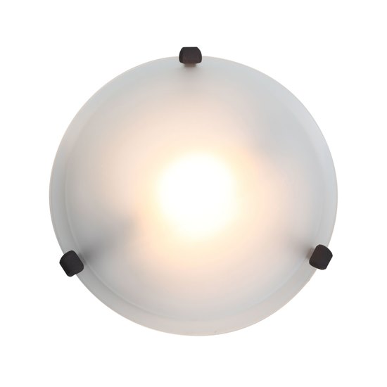 Foto para 150w Nimbus R7s J-118 Halogen Damp Location White Frosted Flush-Mount 4"Ø12.5"