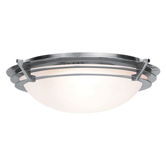 Foto para 150w Saturn R7s J-118 Halogen Damp Location Brushed Steel Frosted Flush-Mount 5.5"Ø14.5" (CAN 0.25"Ø10.25")