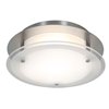 Foto para 150w VisionRound R7s J-78 Halogen Damp Location Brushed Steel Frosted Flush-Mount (CAN 1.25"Ø8.1")