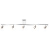 Foto para 175w (5 x 35) Comet GU-10 MR-16 Halogen Dry Location Brushed Steel Opal Semi Flush (CAN 1.1"Ø6.5")