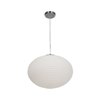 Foto para 180w (3 x 60) Callisto E-26 A-19 Incandescent Damp Location Brushed Steel Opal Ribbed OPL Glass Pendant (CAN 0.75"Ø5.25")