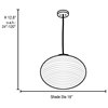 Foto para 180w (3 x 60) Callisto E-26 A-19 Incandescent Damp Location Brushed Steel Opal Ribbed OPL Glass Pendant (CAN 0.75"Ø5.25")