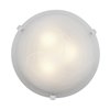 Foto para 180w (3 x 60) Mona E-26 A-19 Incandescent Dry Location White Alabaster Flush-Mount (CAN Ø13.75")