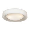 Foto para 180w (3 x 60) Splash E-26 A-19 Incandescent Damp Location Chrome Opal Glass Flushmount 4"Ø16" (CAN 1"Ø11")