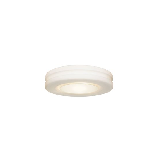 Foto para 18w Altum GU-24 Spiral Fluorescent Damp Location White Opal OPL Glass Flushmount (CAN 1"Ø7.5")