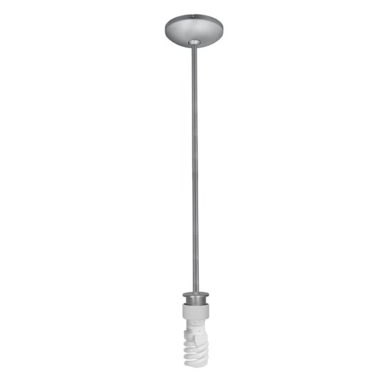 Foto para 18w Julia GU-24 Spiral Fluorescent Dry Location Brushed Steel Stem Pendant Assembly (CAN 1.25"Ø5.25")