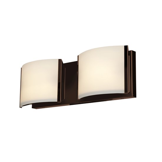 Foto para 200w (2 x 100) Nitro 2 R7s J-78 Halogen Damp Location Bronze Opal 2Lt Vanity (CAN 15"x5.1"x0.9")