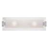 Foto para 200w (2 x 100) Plasma R7s J-118 Halogen Damp Location Brushed Steel Frosted Vanity & Wall Fixture (CAN 21"x4.5"x1.75")