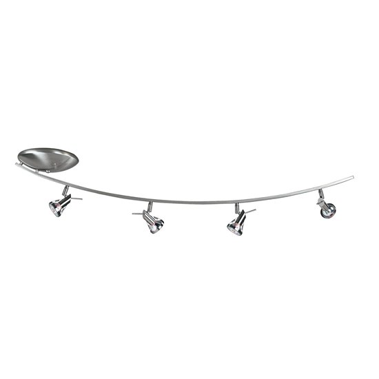 Foto para 200w (4 x 50) Versahl GU-5.3 MR-16  Halogen Dry Location Mat Chrome Ceiling Offset Spotlight (CAN 2.25"Ø7.25")