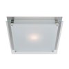 Foto para 200w Vision R7s J-118 Halogen Damp Location Brushed Steel Frosted Flush-Mount 11.8"x11.8"x3.25" (CAN 7.1"x6"x1.25")