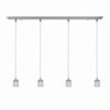 Foto para 240w (4 x 60) Quadra E-26 A-19 Incandescent Dry Location Brushed Steel Bar Pendant Assembly