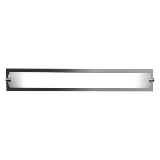 Foto para 24w Geneva Bi-Pin T-5 HO Linear Fluorescent Damp Location Chrome Opal Wall & Vanity (CAN 25.6"x2.25"x1.25"Ø4.4")