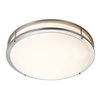 Foto para 24w Saloris Module Damp Location Brushed Steel Acrylic Dimmable LED Flush-Mount (CAN Ø23.25")