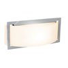 Foto para 100w Argon R7s J-78 Halogen Damp Location Brushed Steel Opal Wall Fixture (CAN 9.88"x4.25"x0.75")