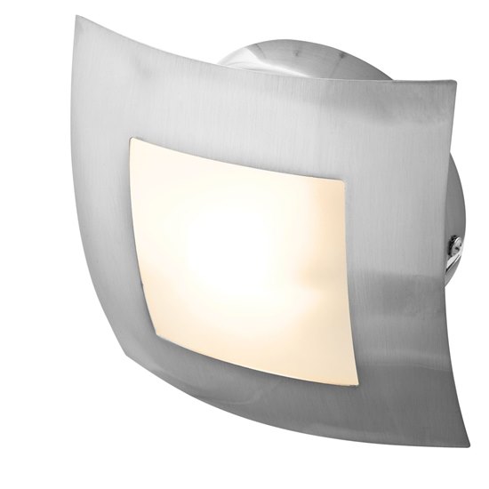 Foto para 40w Argon G9 G9 Halogen Dry Location Brushed Steel Opal Wall or Ceiling Fixture