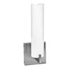 Foto para 60w Oracle E-12 B-10 Incandescent Damp Location Brushed Steel Opal Wall & Vanity (CAN 4.4"x4.4")