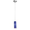 Foto para 40w Delta G9 G9 Halogen Dry Location Brushed Steel Cobalt Line Voltage Pendant with Anari Silk (l) Glass