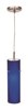 Foto para 40w Delta G9 G9 Halogen Dry Location Brushed Steel Cobalt Line Voltage Pendant with Anari Silk (l) Glass