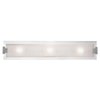 Foto para 39w (3 x 13) Plasma G24q-1 Quad Fluorescent Damp Location Brushed Steel Frosted Vanity & Wall Fixture (CAN 33.1"x4.5"x1.75")