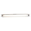 Foto para 78w (2 x 39) Vision Bi-Pin T-5 HO Linear Fluorescent Damp Location Brushed Steel Frosted Fluorescent Ceiling Wall Fixture (CAN 34.6"x6.75"x1.4")