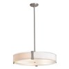 Foto para 300w (5 x 60) Tara E-26 A-19 Incandescent Damp Location Brushed Steel Opal Pendant (CAN 1.4"Ø5.1")