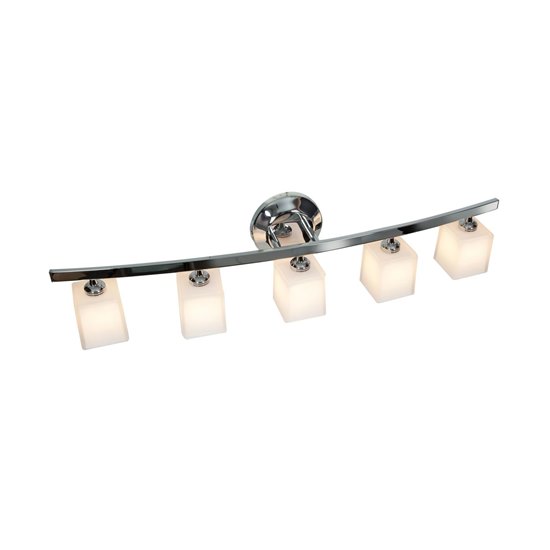 Foto para 300w (5 x 60) Sydney G9 G9 Halogen Dry Location Chrome Opal Wall & Vanity 32"x7.5"