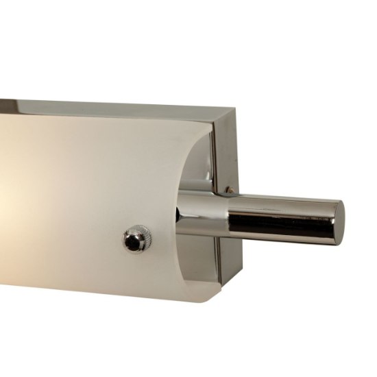 Foto para 39w Vail Bi-Pin T-5 HO Linear Fluorescent Damp Location Chrome Opal Vanity & Wall Fixture (CAN 37.5"x3"x1.25"Ø4.4")