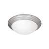 Foto para 15w Strata Module 90Plus CRI Damp Location Brushed Steel Opal Dimmable Led Flush-Mount 3.5"Ø10" (OA HT 3.5)