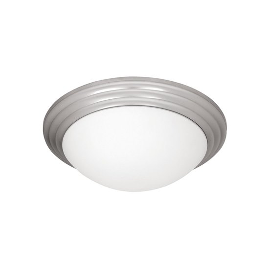 Foto para 15w Strata Module 90Plus CRI Damp Location Brushed Steel Opal Dimmable Led Flush-Mount 3.5"Ø10" (OA HT 3.5)