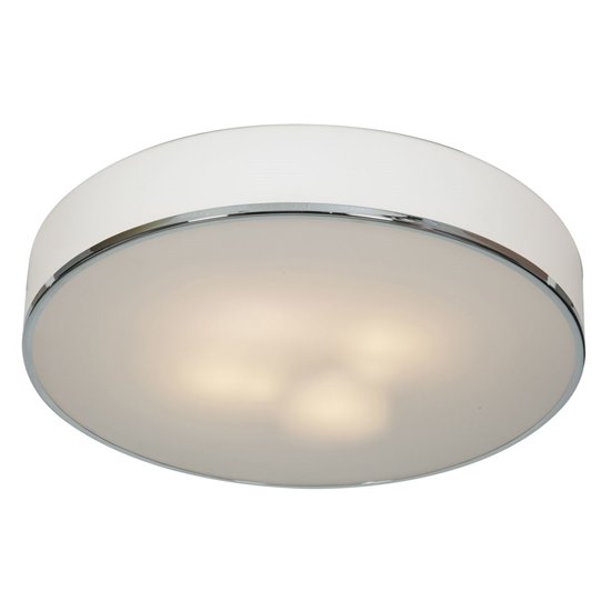 Foto para 30w Aero Module 90Plus CRI Damp Location Chrome Opal Dimmable Led Flush-Mount 4.4"Ø21.5" (OA HT 4.4) (CAN 0.5"Ø13")