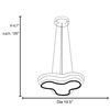 Foto para 30w Pebble Module 90Plus CRI Damp Location Chrome Opal Abstract Glass Dimmable Led Flush-Mount 4.7"Ø19.5" (CAN 0.25"Ø6")